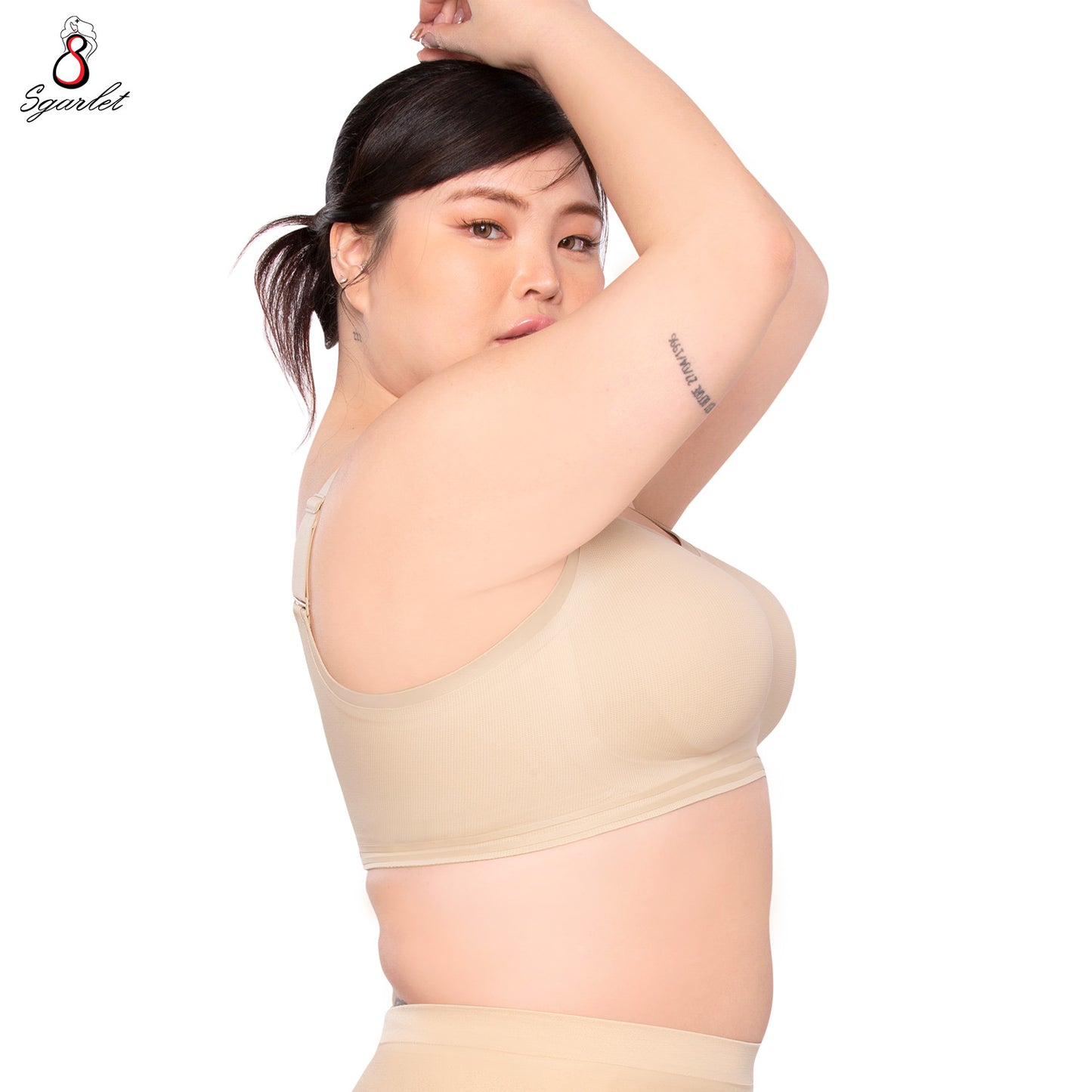 Sgarlet เสื้อในไซส์ใหญ่ ไร้โครง ไร้ตะเข็บ แบบ Bonding ใส่สบาย สีเนื้อ MB1525