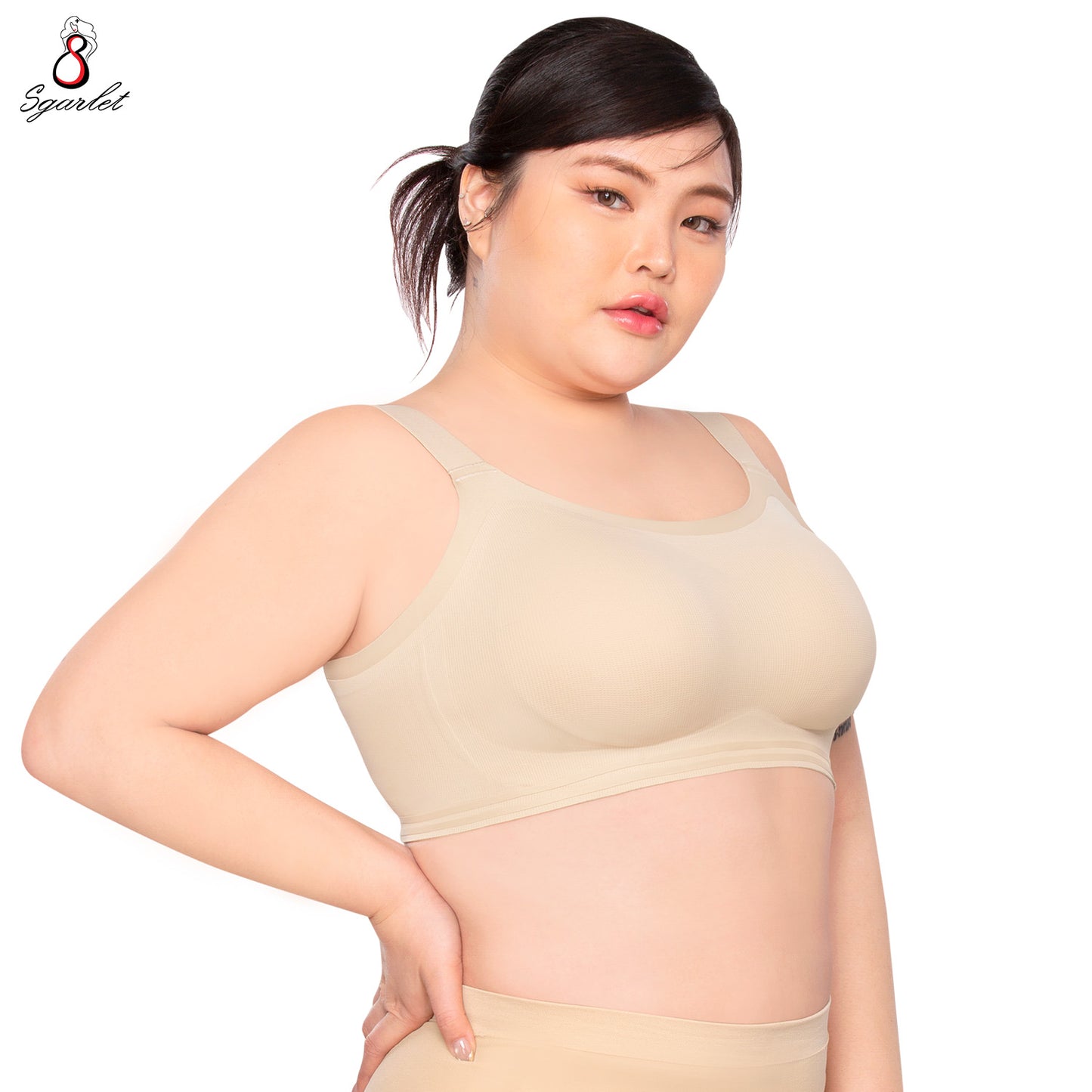 Sgarlet เสื้อในไซส์ใหญ่ ไร้โครง ไร้ตะเข็บ แบบ Bonding ใส่สบาย สีเนื้อ MB1525