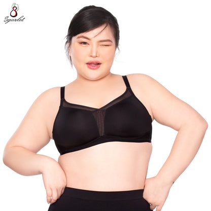 SGARLET PLUSSIZE เสื้อในโร้โครง สาวอวบ ตัวเรียบ เก็บกระชับทรง สีดำ สีเนื้อ สีชาเย็น รุ่น MB1530