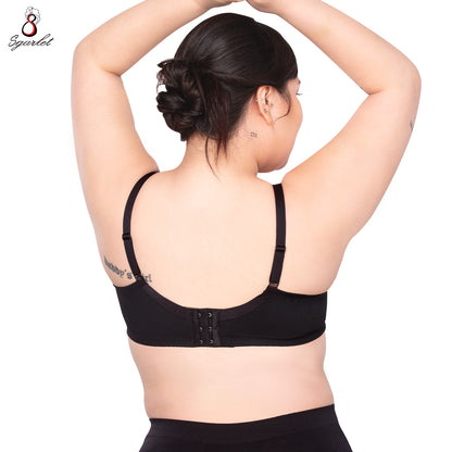 SGARLET PLUSSIZE เสื้อในโร้โครง สาวอวบ ตัวเรียบ เก็บกระชับทรง สีดำ สีเนื้อ สีชาเย็น รุ่น MB1530