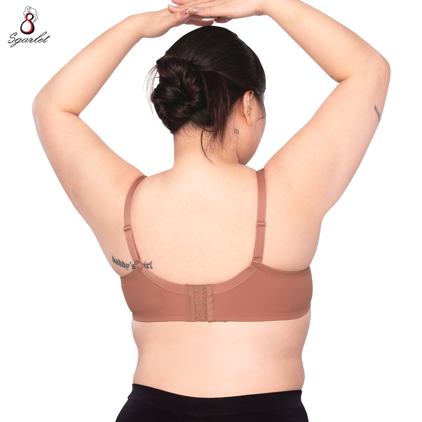 SGARLET PLUSSIZE เสื้อในโร้โครง สาวอวบ ตัวเรียบ เก็บกระชับทรง สีดำ สีเนื้อ สีชาเย็น รุ่น MB1530