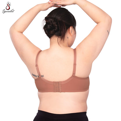 SGARLET PLUSSIZE เสื้อในโร้โครง สาวอวบ ตัวเรียบ เก็บกระชับทรง สีดำ สีเนื้อ สีชาเย็น รุ่น MB1530