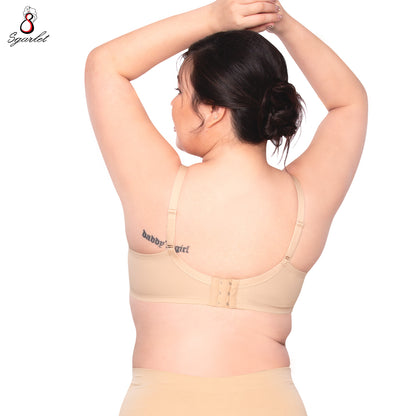 SGARLET PLUSSIZE เสื้อในโร้โครง สาวอวบ ตัวเรียบ เก็บกระชับทรง สีดำ สีเนื้อ สีชาเย็น รุ่น MB1530