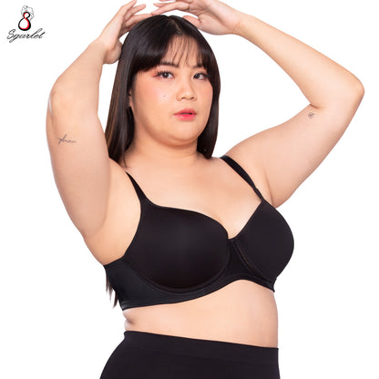 SGARLET PLUSSIZE เสื้อในมีโครง สาวอวบ ตัวเรียบ เก็บกระชับทรง สีดำ สีเนื้อ สีโอลด์โรส MB1761