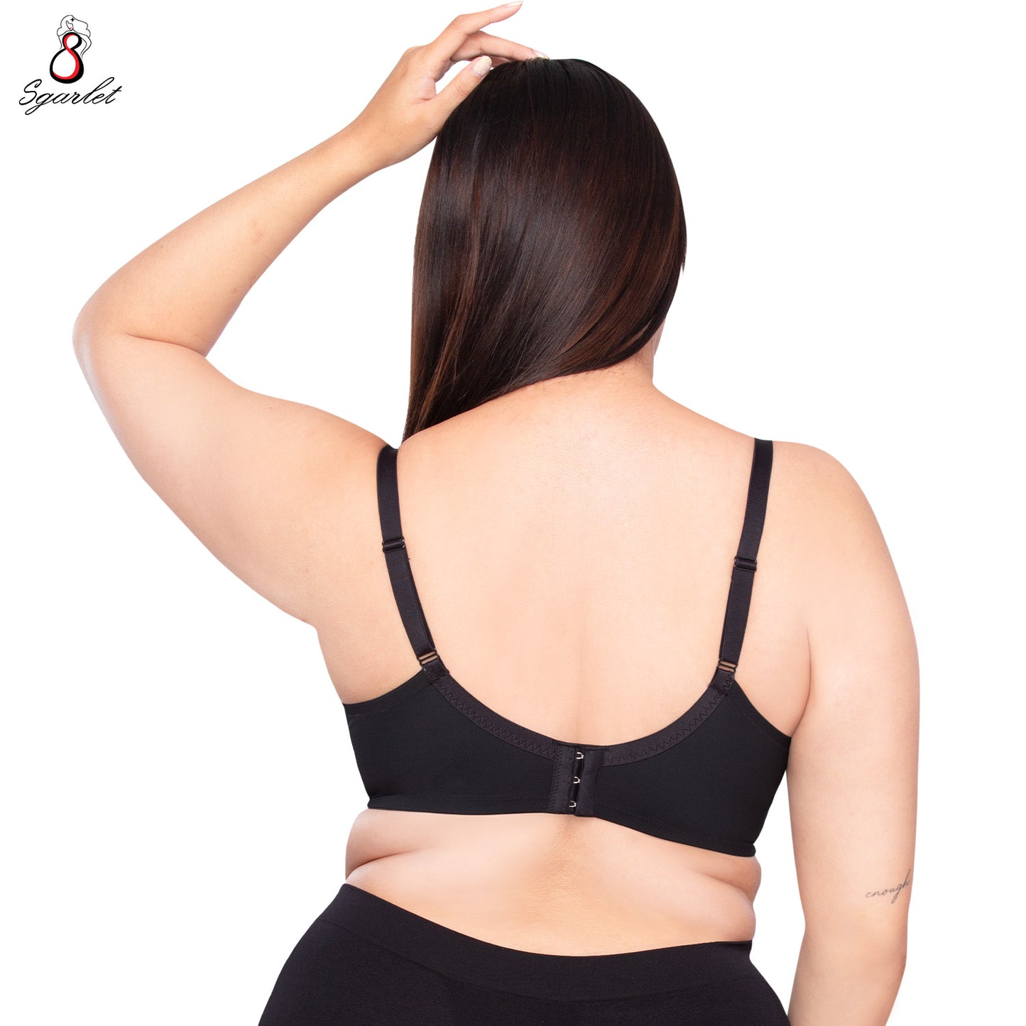 SGARLET PLUSSIZE เสื้อในมีโครง สาวอวบ ตัวเรียบ เก็บกระชับทรง สีดำ สีเนื้อ สีโอลด์โรส MB1761