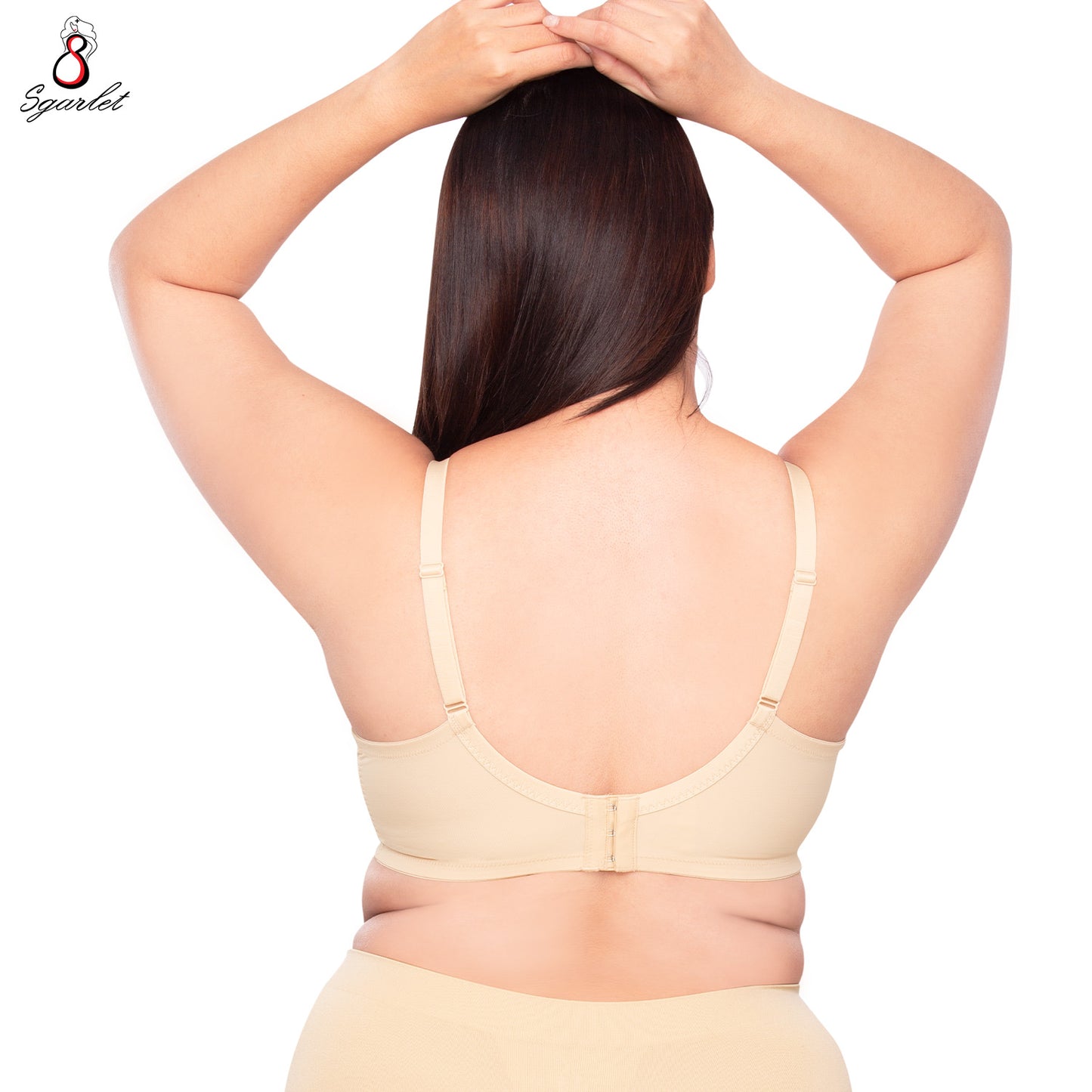 SGARLET PLUSSIZE เสื้อในมีโครง สาวอวบ ตัวเรียบ เก็บกระชับทรง สีดำ สีเนื้อ สีโอลด์โรส MB1761