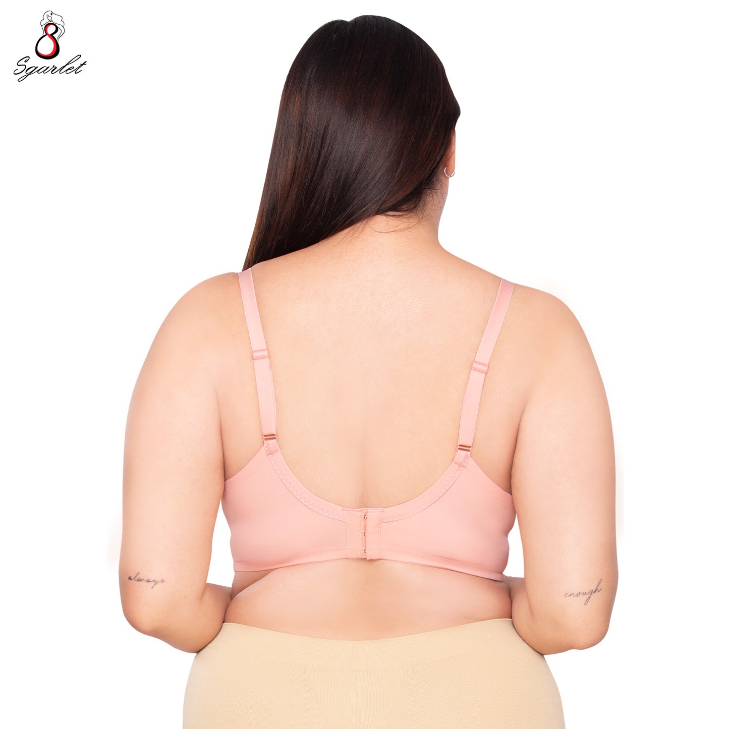 SGARLET PLUSSIZE เสื้อในมีโครง สาวอวบ ตัวเรียบ เก็บกระชับทรง สีดำ สีเนื้อ สีโอลด์โรส MB1761