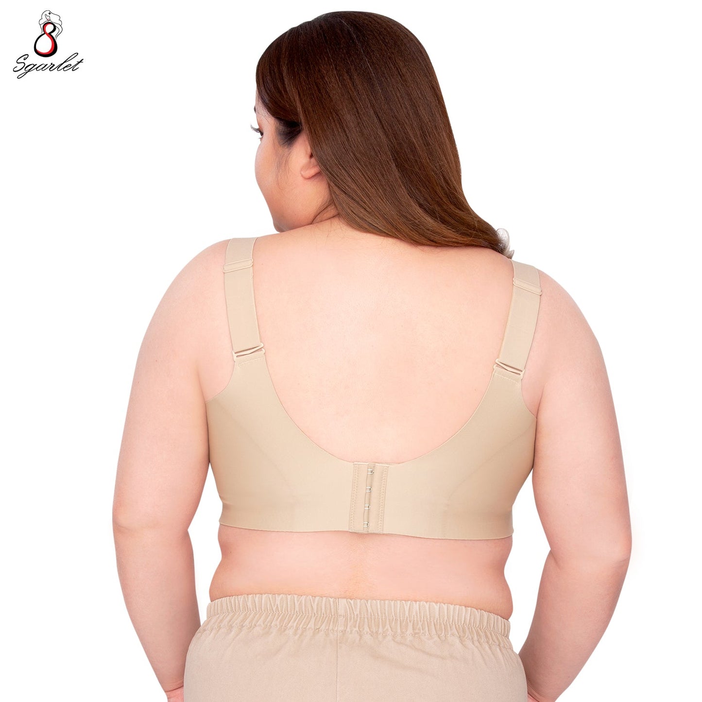 SGARLET PLUSSIZE Jelly bra เสื้อในไร้โครง สาวอวบ แบบBonding สีเนื้อ สีเทา MB1522