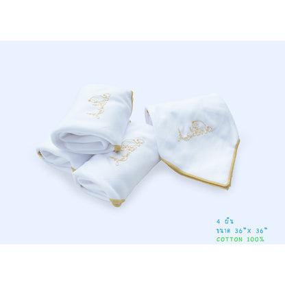 Amusant by Enfant Cotton Bamboo 100% Washcloth ผ้าอ้อมเด็ก ผ้าสาลู รุ่น EH7A17