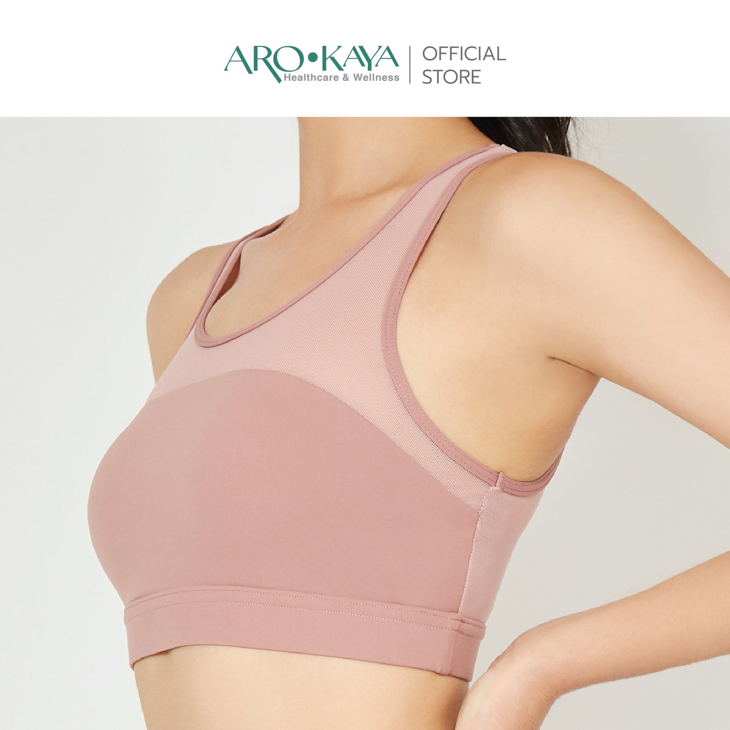 AROKAYA ACTIVE BRA – NOVA เสื้อในออกกำลังกายสายแฟชั่น ด้านหลัง X-back design รุ่น AB2501