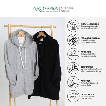 AROKAYA COLLAGEN CLASSIC HOODIE เสื้อฮู้ดป้องกันรังสี UV รุ่น AC3802