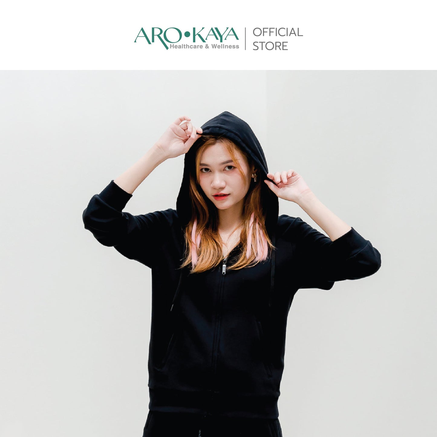 AROKAYA COLLAGEN CLASSIC HOODIE เสื้อฮู้ดป้องกันรังสี UV รุ่น AC3802