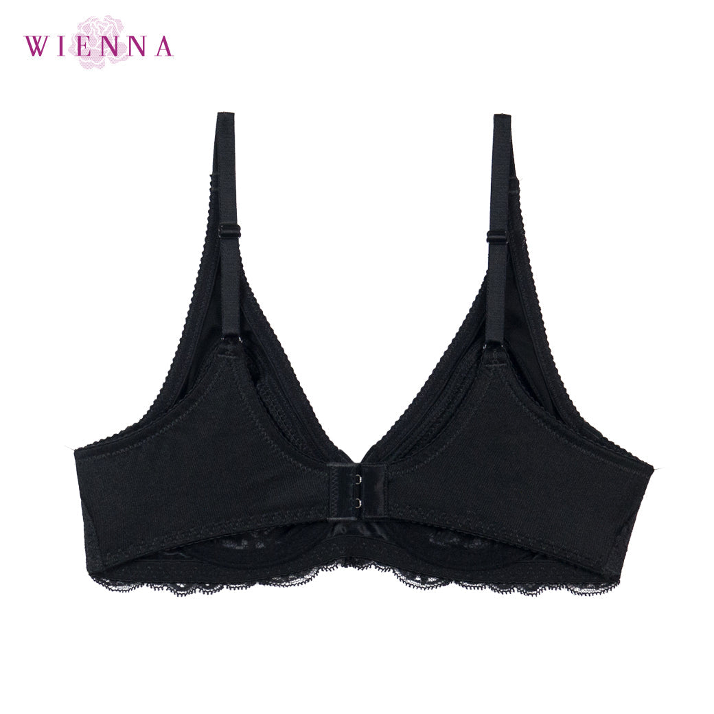 WIENNA CLASSY LACE เสื้อในมีโครง ลายลูกไม้ สีดำ สีเนื้อ รุ่น DB23548