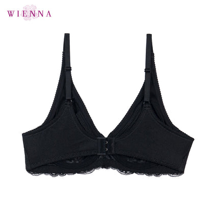 WIENNA CLASSY LACE เสื้อในมีโครง ลายลูกไม้ สีดำ สีเนื้อ รุ่น DB23548