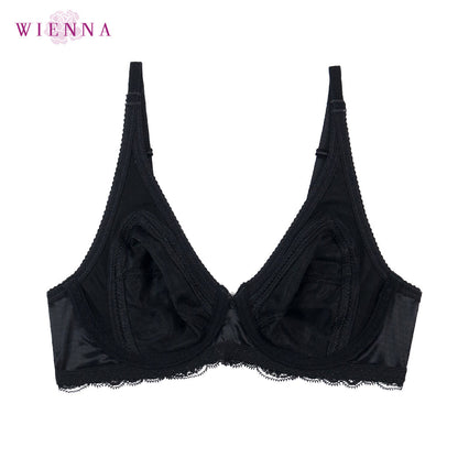 WIENNA CLASSY LACE เสื้อในมีโครง ลายลูกไม้ สีดำ สีเนื้อ รุ่น DB23548