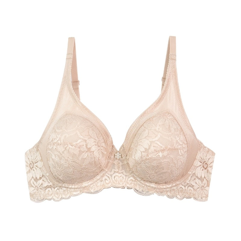 WIENNA CLASSY LACE เสื้อในมีโครง ลายลูกไม้ สีดำ สีเนื้อ รุ่น DB23548