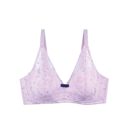 FULL MOON BRA TO THE MOON เสื้อในไร้โครง แต่งลูกไม้ (สาวคัพใหญ่) สีน้ำเงิน สีม่วง รุ่น NB45100