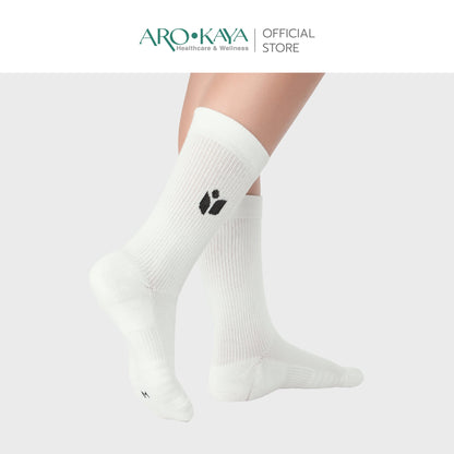 AROKAYA ZERO ODOR SOCKS - CREW ถุงเท้าข้อสูงเสริมหนาบริเวณฝ่าเท้า รุ่น AA1L03