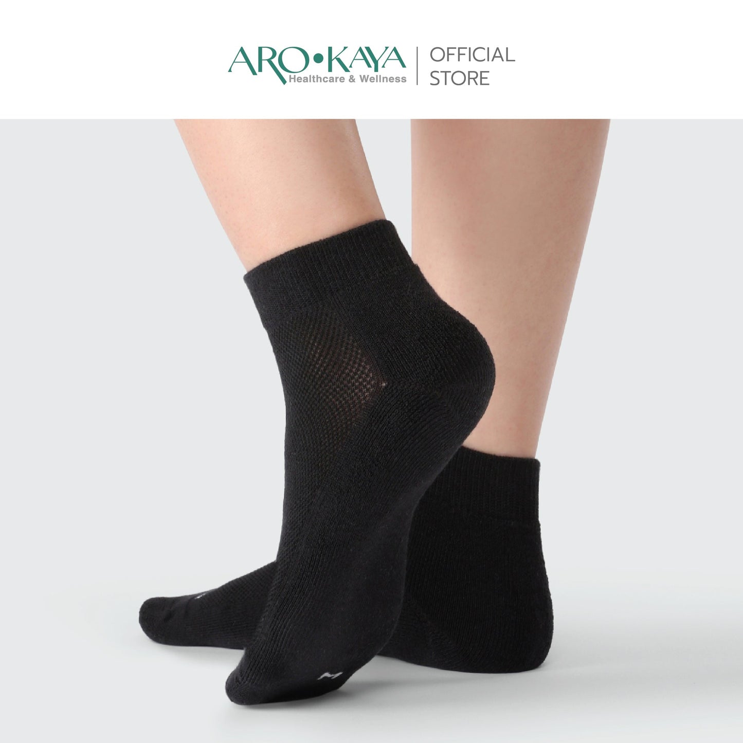 AROKAYA ZERO ODOR SOCKS - CUSHION ADDED ถุงเท้าเสริมหนาบริเวณฝ่าเท้า รุ่น AA1L02