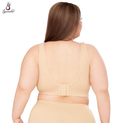 SGARLET PLUSSIZE Charlotte silky bra เสื้อในไร้โครง สาวอวบ free size สีเนื้อ รุ่น MB1521