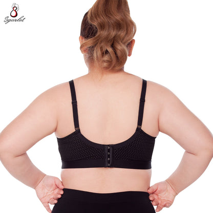 SGARLET PLUSSIZE Active bra เสื้อในไร้โครง สาวอวบ ตัวเรียบ สีดำ สีชาเย็น รุ่น MB1508