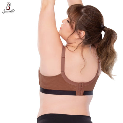 SGARLET PLUSSIZE Active bra เสื้อในไร้โครง สาวอวบ ตัวเรียบ สีดำ สีชาเย็น รุ่น MB1508