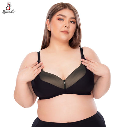 SGARLET PLUSSIZE เสื้อในไร้โครง สาวอวบ ตัวเรียบ สีเนื้อ สีดำ สีโอลด์โรส รุ่น MB1519