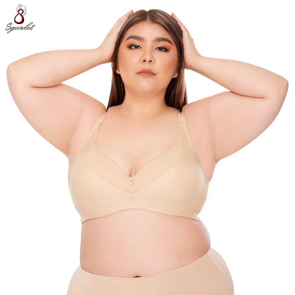 SGARLET PLUSSIZE เสื้อในไร้โครง สาวอวบ ตัวเรียบ สีเนื้อ สีดำ สีโอลด์โรส รุ่น MB1519