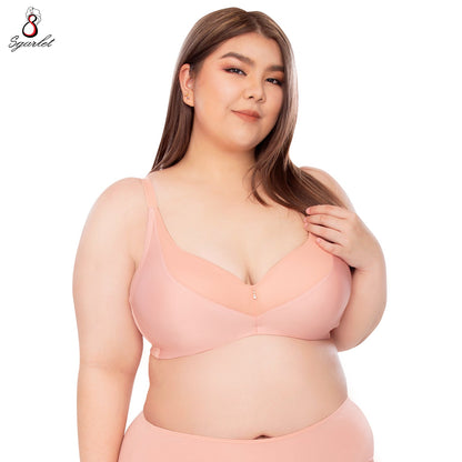 SGARLET PLUSSIZE เสื้อในไร้โครง สาวอวบ ตัวเรียบ สีเนื้อ สีดำ สีโอลด์โรส รุ่น MB1519