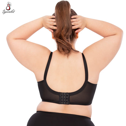 SGARLET PLUSSIZE Full coverage bra เสื้อในมีโครง สาวอวบ ตัวเรียบ สีเนื้อ สีดำ รุ่น MB1709