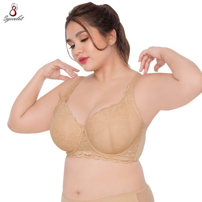 SGARLET PLUSSIZE Lace bra เสื้อชั้นในตกแต่งลูกไม้ รุ่น MB1721