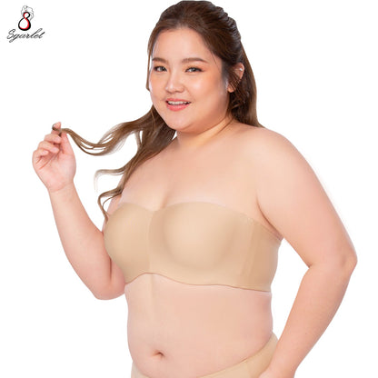 SGARLET PLUSSIZE Locking bra เสื้อในมีโครง สาวอวบ เกาะอกถอดสายได้ สีเนื้อ สีดำ รุ่น MB1728