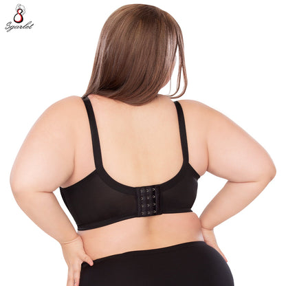 SGARLET PLUSSIZE Sophia underwire bra เสื้อในมีโครง สาวอวบ ลายลูกไม้ สีดำ สีเนื้อ รุ่น MB1733