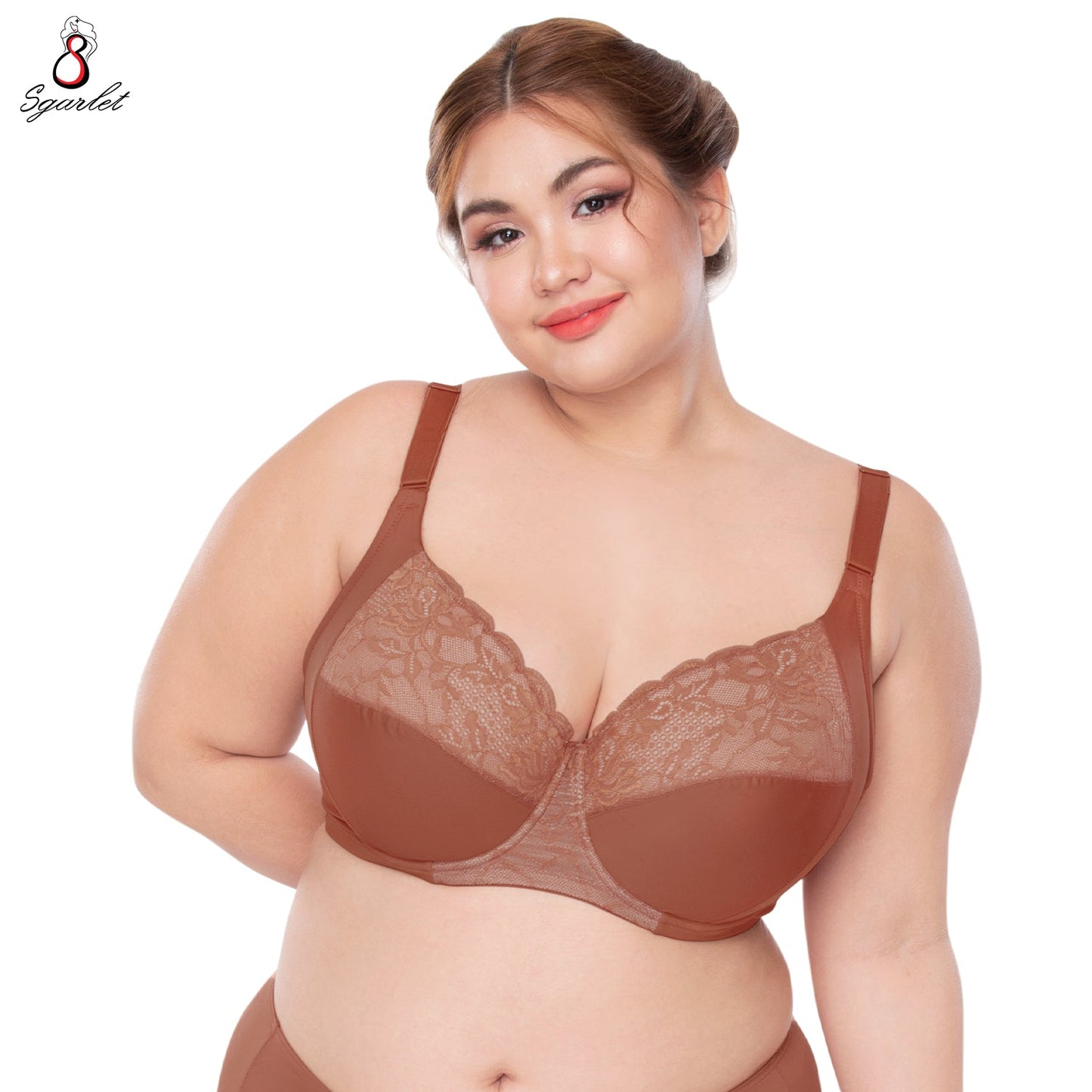 SGARLET PLUSSIZE Lace bra เสื้อชั้นในตกแต่งลูกไม้ รุ่น MB1734