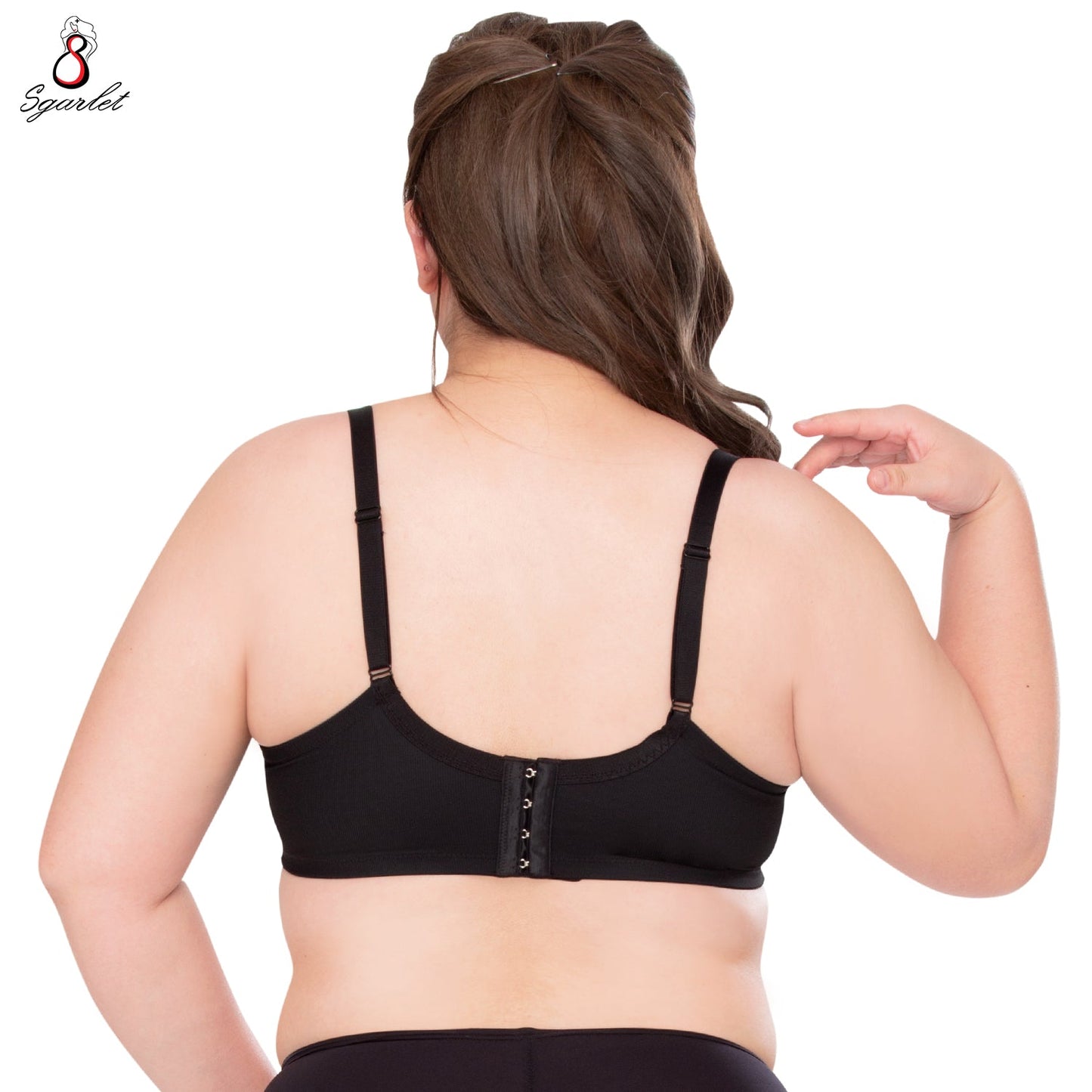 SGARLET PLUSSIZE Smooth bra เสื้อในมีโครง สาวอวบ เต้าเรียบ สีดำ สีเนื้อ รุ่น MB1736