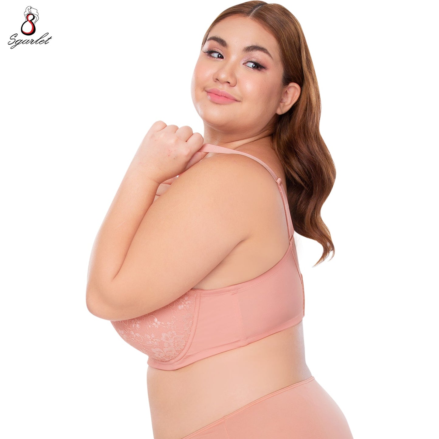 SGARLET PLUSSIZE Lace bra เสื้อชั้นในตกแต่งลูกไม้ รุ่น MB1737