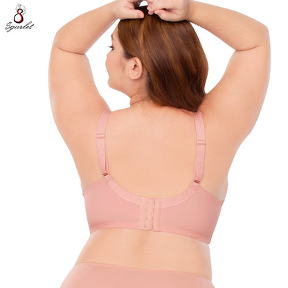 SGARLET PLUSSIZE Lace bra เสื้อในมีโครง สาวอวบ ลายลูกไม้ สีโอลด์โรส สีดำ รุ่น MB1737