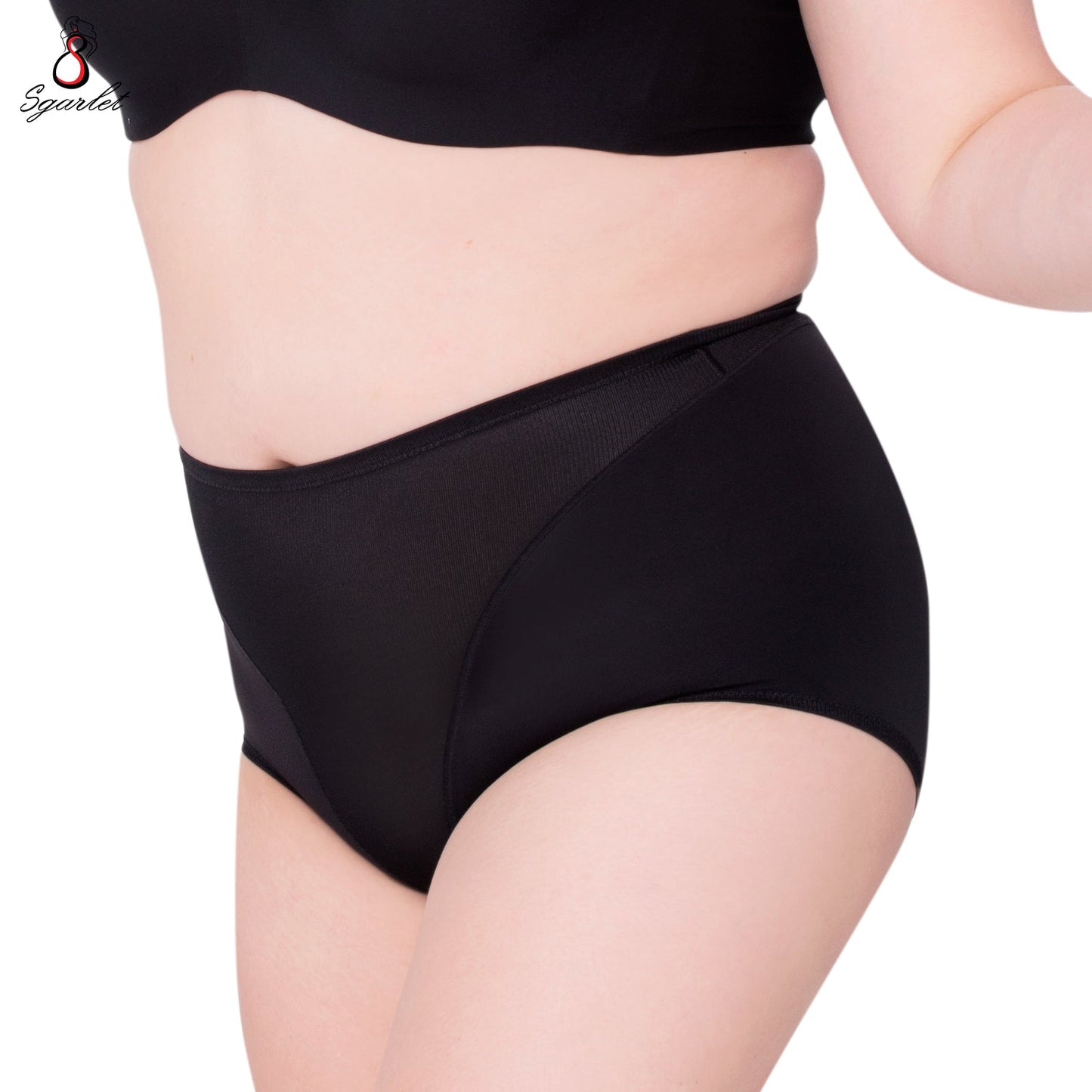 SGARLET PLUSSIZE Hip panties กางเกงใน สาวอวบ กระชับหน้าท้อง สีเบจ สีดำ รุ่น MB3000