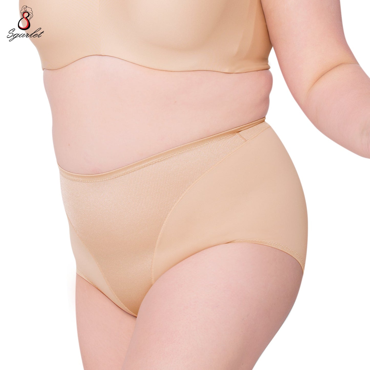 SGARLET PLUSSIZE Hip panties กางเกงใน สาวอวบ กระชับหน้าท้อง สีเบจ สีดำ รุ่น MB3000