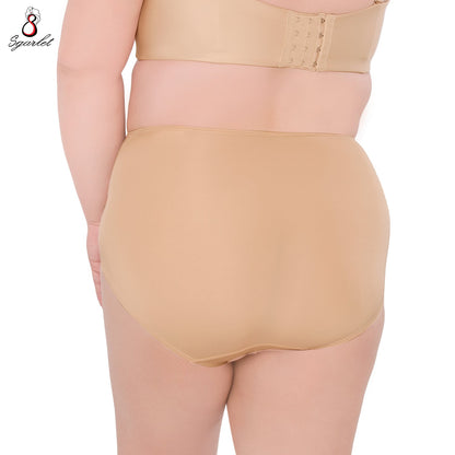 SGARLET PLUSSIZE Panties กางเกงใน เอวสูง สาวบอวบ ตัวเรียบ สีดำ สีเนื้อ รุ่น MB6002