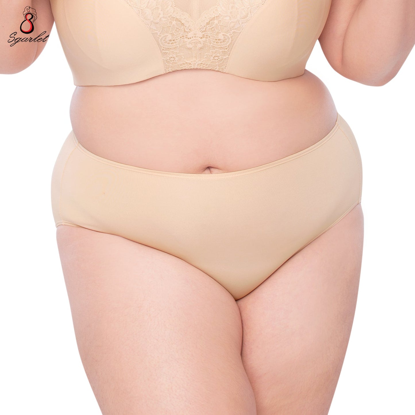 SGARLET PLUSSIZE Extra size panties กางเกงใน สาวอวบ ใหญ่พิเศษ ตัวเรียบ สีดำ สีเนื้อ รุ่น MB6004