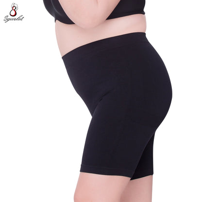 SGARLET PLUSSIZE Seamless panties กางเกงในขายาว ไร้ตะเข็บ สาวอวบ ฟรีไซซ์ สีดำ สีเนื้อ รุ่น MB6006