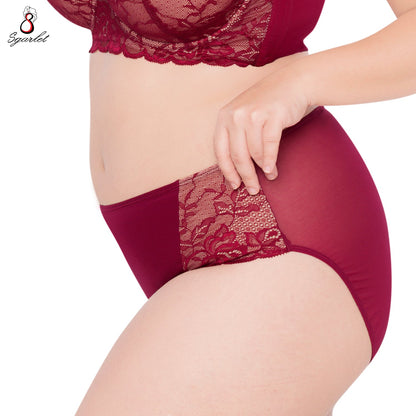 SGARLET PLUSSIZE Panties กางเกงใน สาวอวบ ลายลูกไม้ สีดำ สีเนื้อ สีแดง รุ่น MBU721